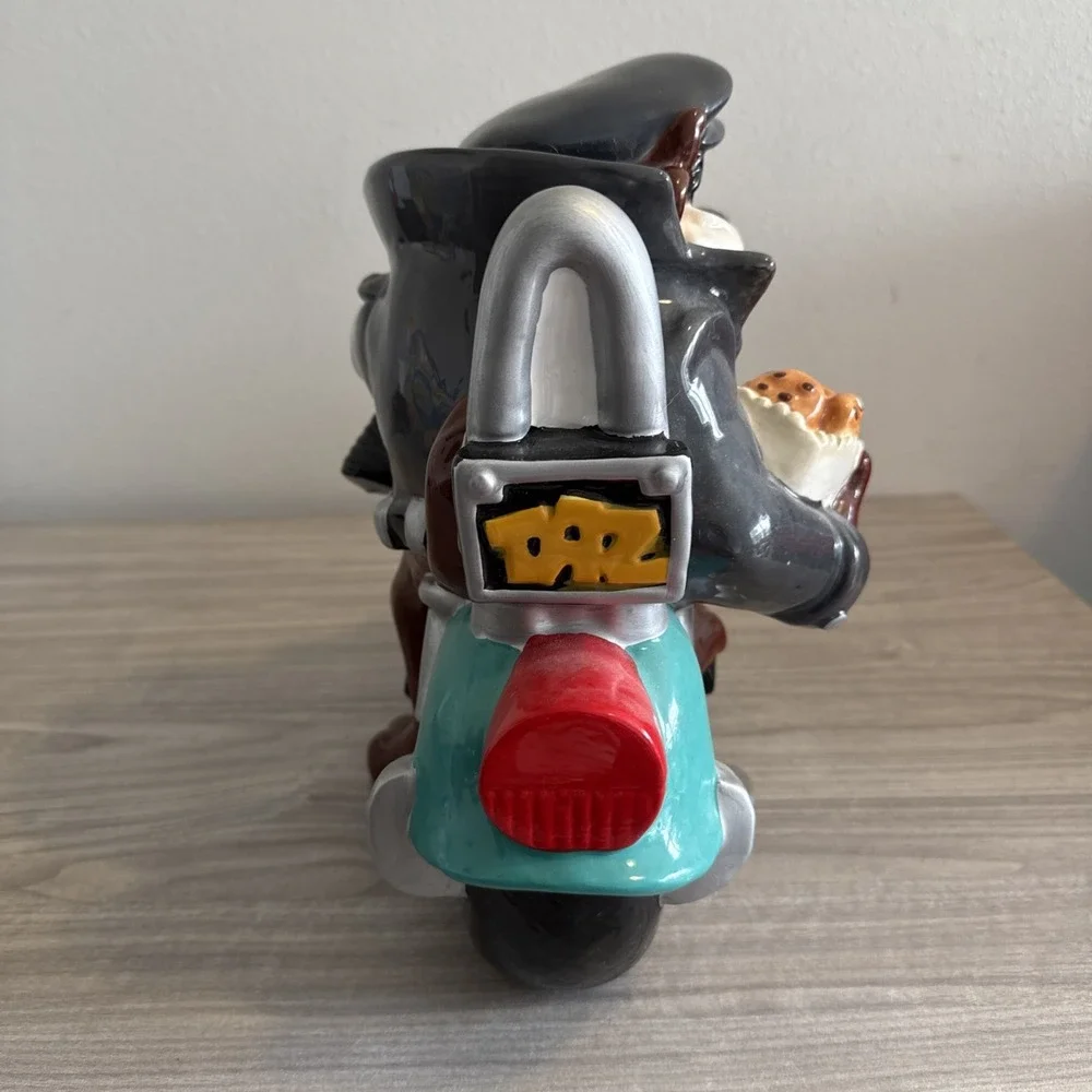 Warner Bros Store Taz on Motorcycle Cookie Jar Vintage Collectible
